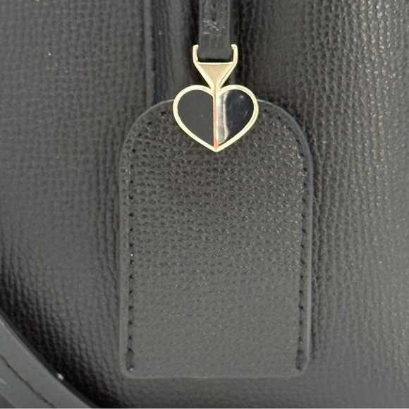 Kate Spade New York Saffiano Leather Small Satchel Black Top Handle Crossbody - Picture 8 of 15